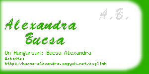 alexandra bucsa business card